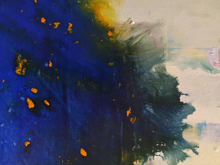 Original Abstract Expressionism Outer Space Painting by Misbah Kanwal