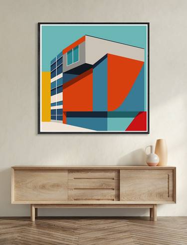Original Abstract Architecture Paintings by Volodymyr Ivanchuk