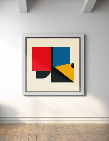 Original Geometric Abstract Painting by Volodymyr Ivanchuk