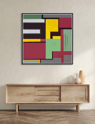 Original Abstract Geometric Paintings by Volodymyr Ivanchuk