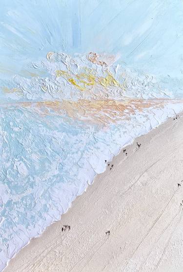 Original Beach Painting by Ayse Uguz