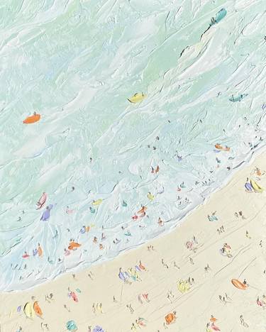 Original Beach Painting by Ayse Uguz