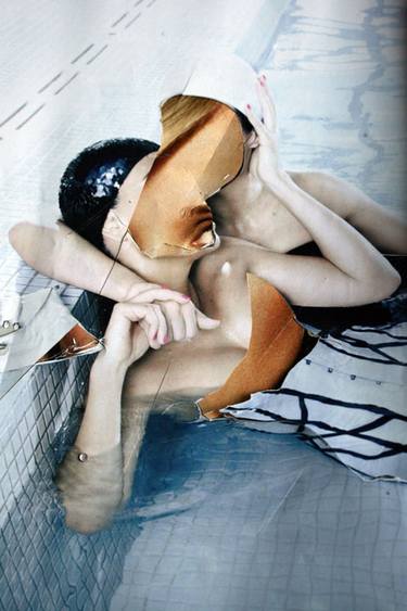 Original Realism Erotic Collage by Vanessa Lamounier de Assis
