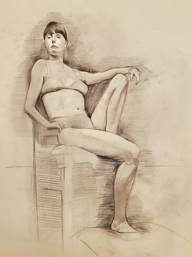 Original Realism Women Drawings by Tony Girolo
