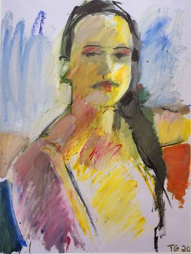 Original Expressionism Portrait Drawings by Tony Girolo