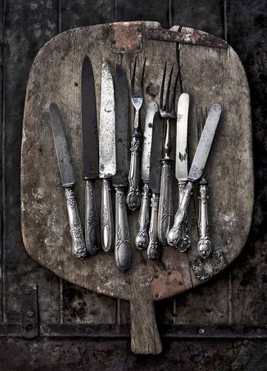 Antique board and french cutlery - Limited Edition of 20 thumb