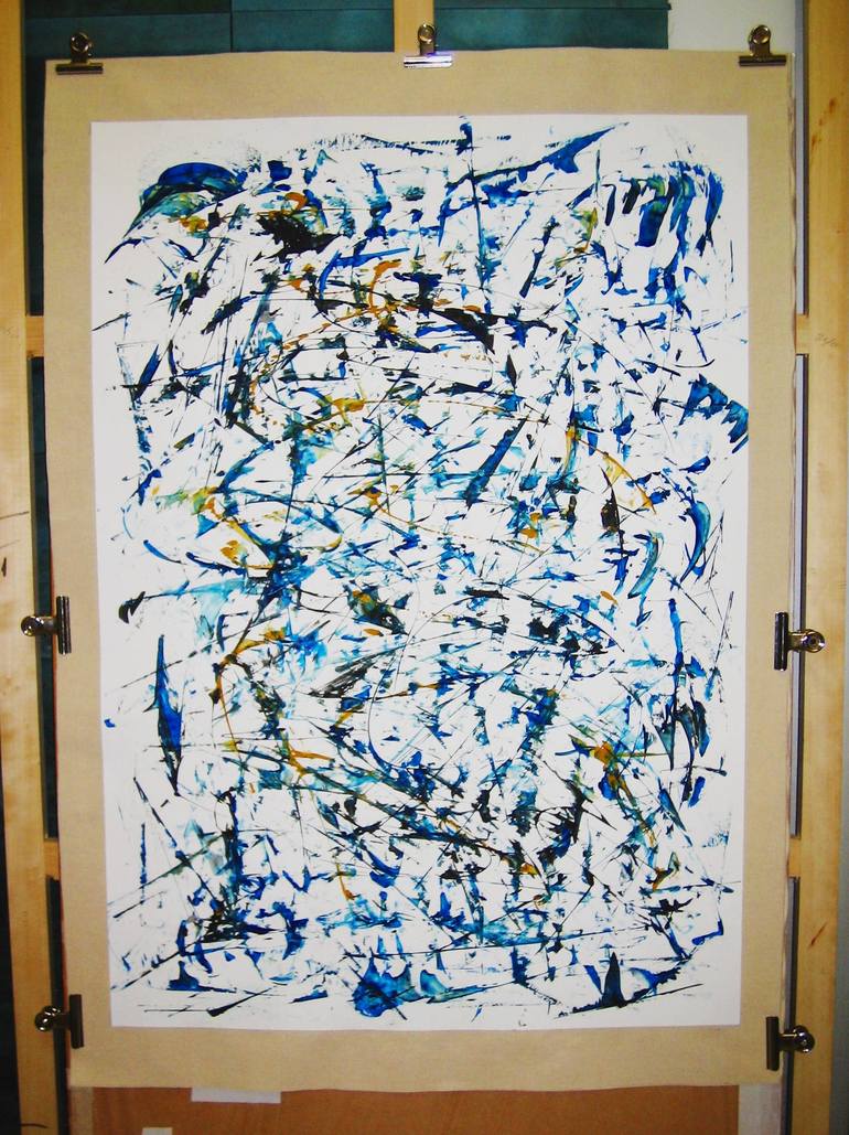 Original Abstract Expressionism Abstract Painting by Kiara Souganidou