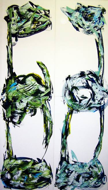 Original Abstract Animal Paintings by Kiara Souganidou
