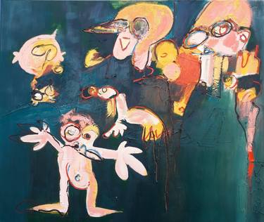 Original Abstract Expressionism Comics Paintings by Robert Pennekamp