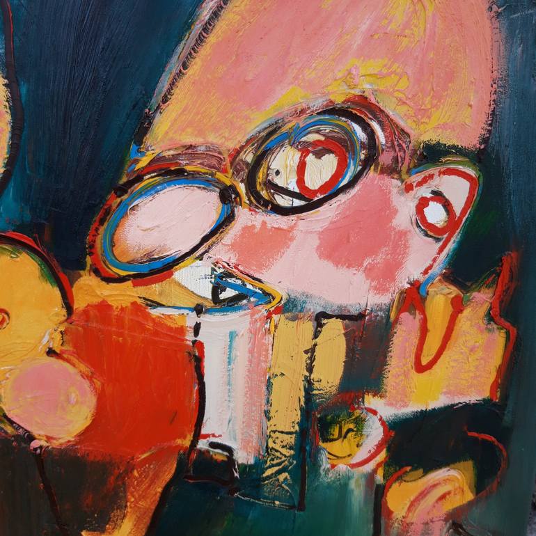Original Abstract Expressionism Comics Painting by Robert Pennekamp