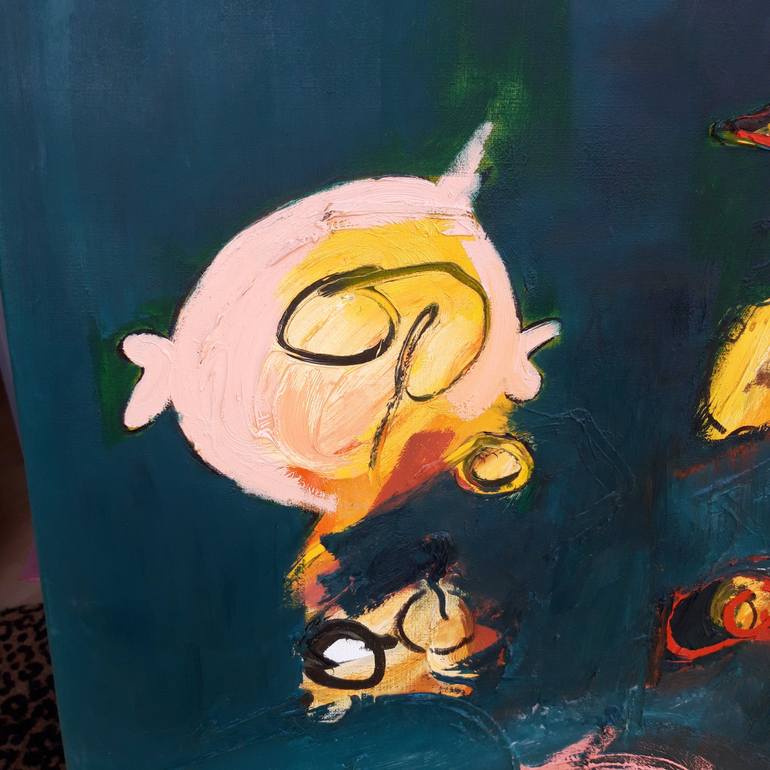 Original Abstract Expressionism Comics Painting by Robert Pennekamp
