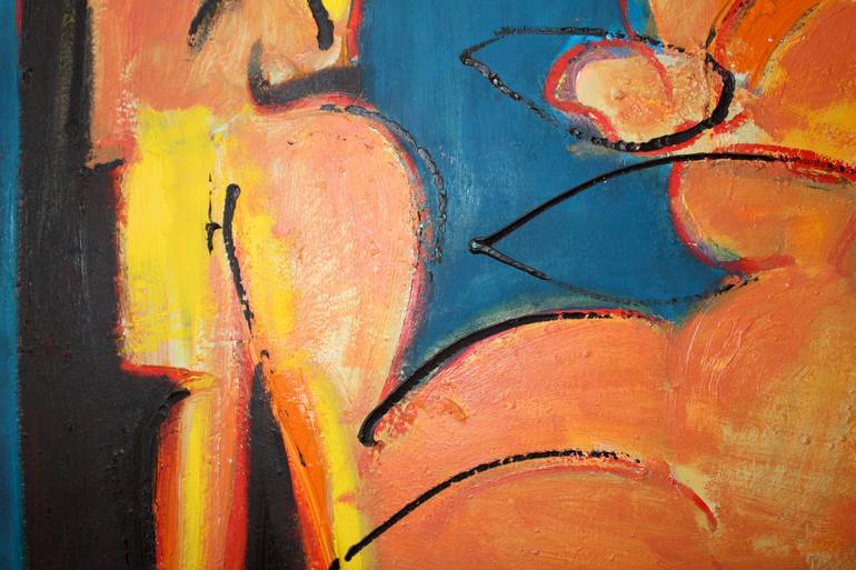 Original Abstract People Painting by Robert Pennekamp