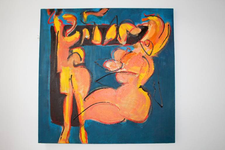 Original Abstract People Painting by Robert Pennekamp