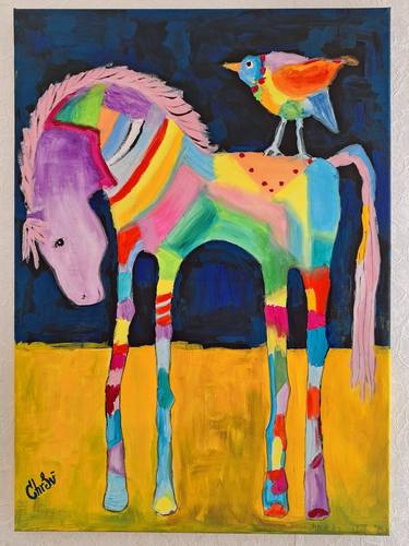 Original Abstract Horse Paintings by Christina Svensson