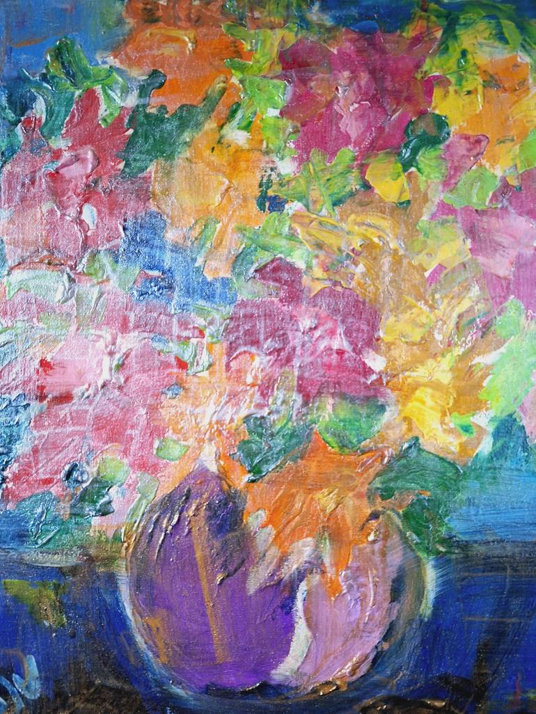 Original Abstract Expressionism Floral Paintings by Christina Svensson