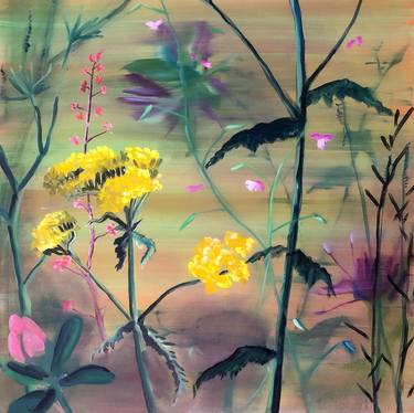 Original Abstract Expressionism Botanic Paintings by Sylvia Frankena