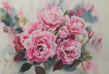 Print of Impressionism Floral Paintings by Yolanda Moreno