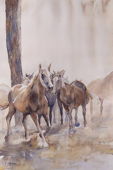 Print of Realism Horse Paintings by Yolanda Moreno