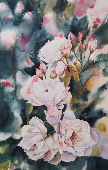 Print of Impressionism Floral Paintings by Yolanda Moreno