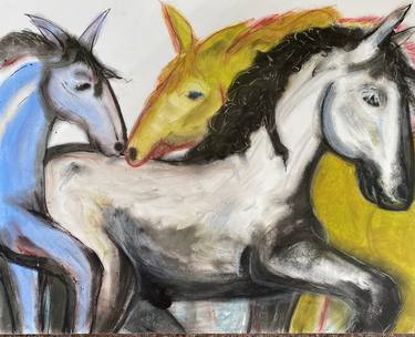 Print of Abstract Horse Paintings by Elizabeth Klein