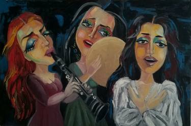 Print of Expressionism Portrait Paintings by Mariam Mughdusyan