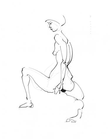 Print of Figurative Nude Drawings by Wayne Traudt