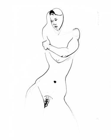 Print of Nude Drawings by Wayne Traudt