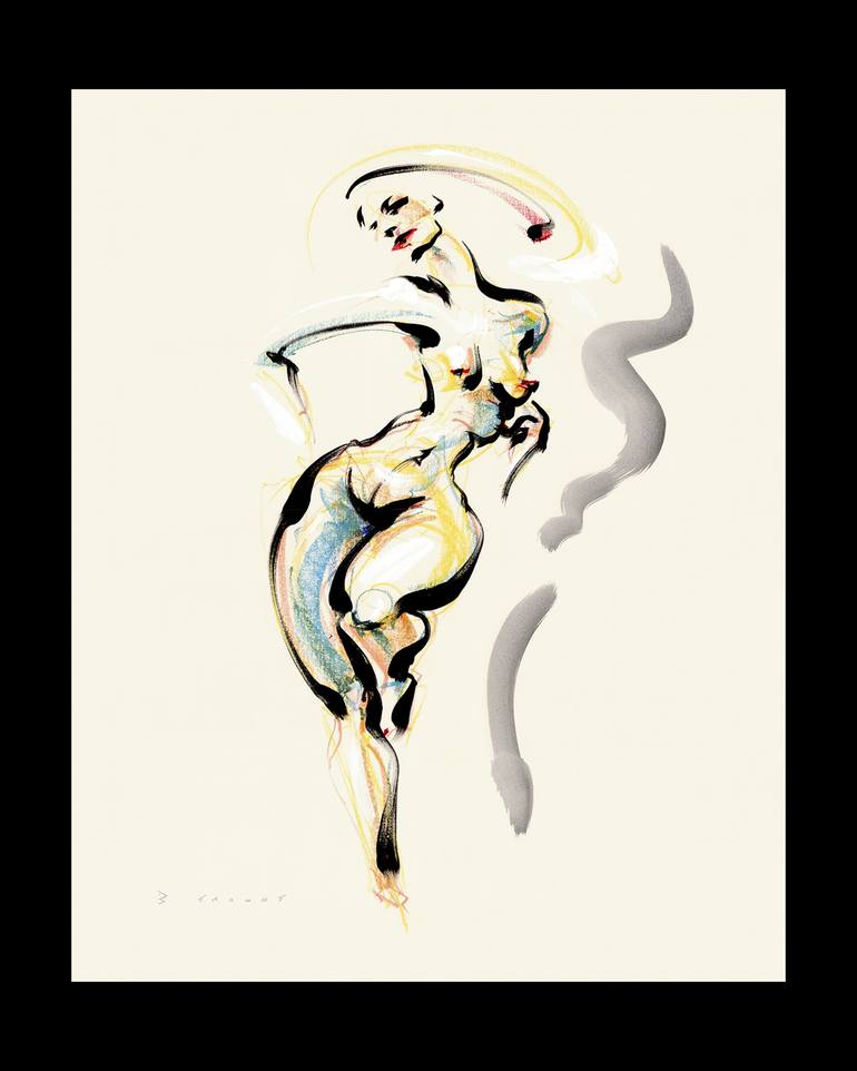 Original Expressionism Nude Painting by Wayne Traudt