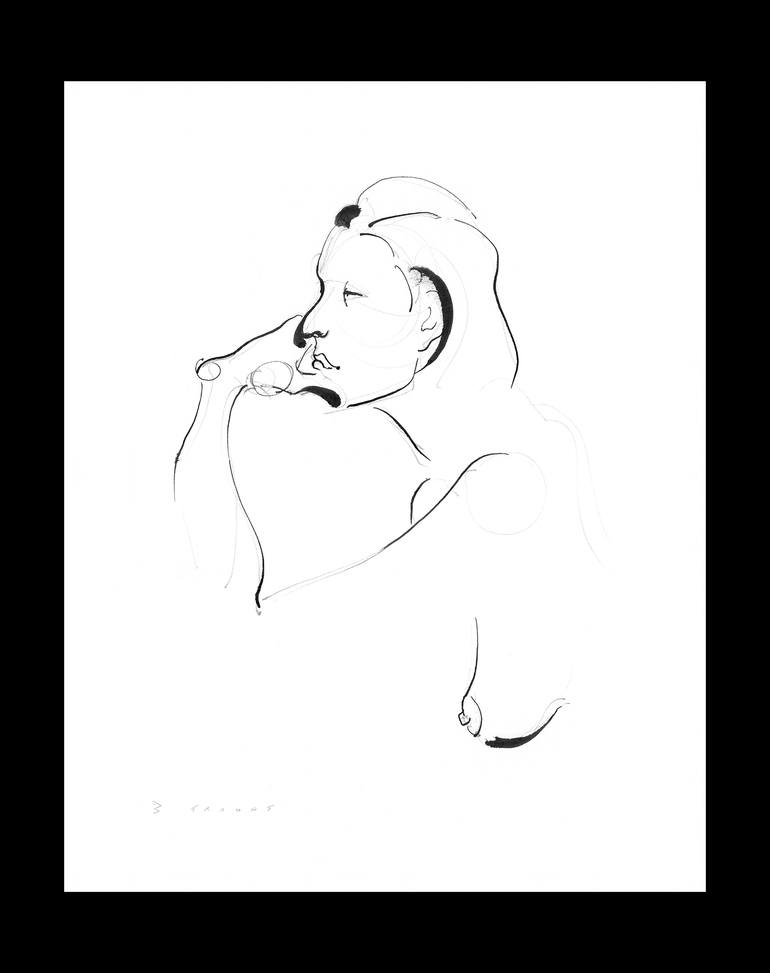 Original Figurative People Drawing by Wayne Traudt