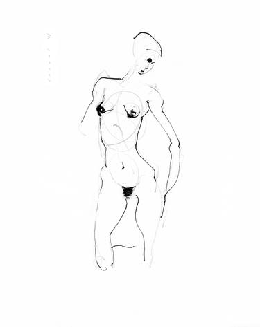 Print of Women Drawings by Wayne Traudt