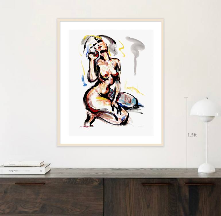 Original Expressionism Nude Painting by Wayne Traudt