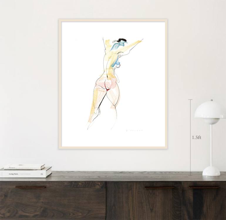 Original Figurative Nude Drawing by Wayne Traudt