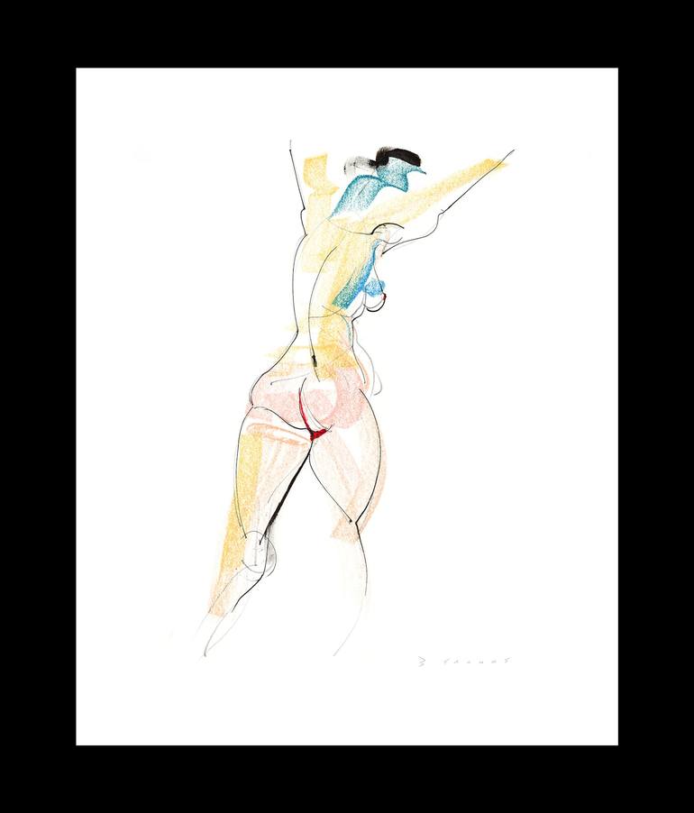 Original Figurative Nude Drawing by Wayne Traudt