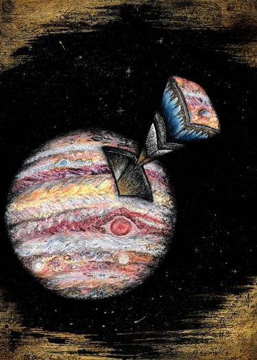 Original Surrealism Outer Space Paintings by Matteo Secone