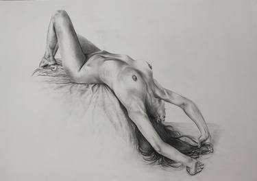 Original Fine Art Nude Drawings by Jessica Perfect
