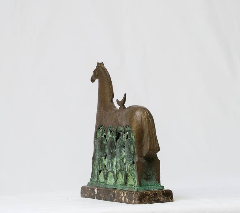 Original Abstract Expressionism Horse Sculpture by Sergei Oganov