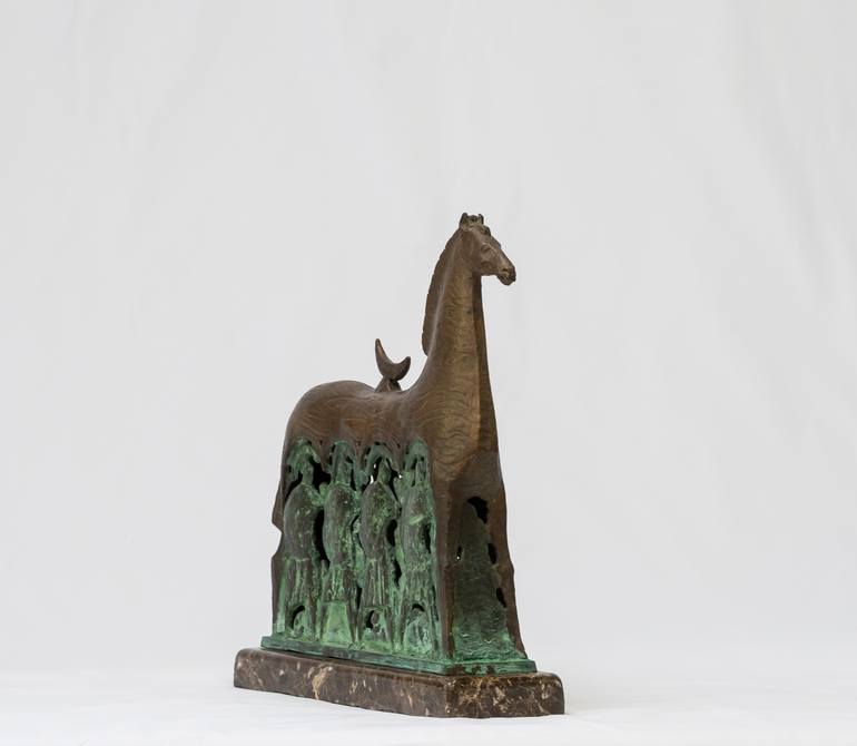 Original Abstract Expressionism Horse Sculpture by Sergei Oganov