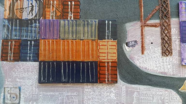 Original Abstract Travel Painting by Karin Schäfer