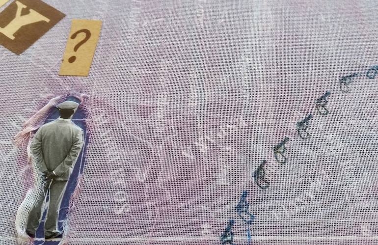 Original Abstract Travel Painting by Karin Schäfer