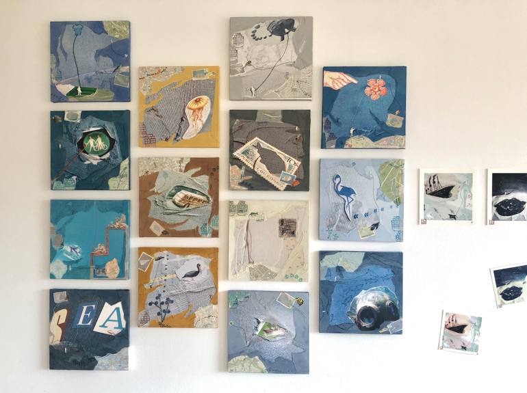 Original Abstract Travel Painting by Karin Schäfer