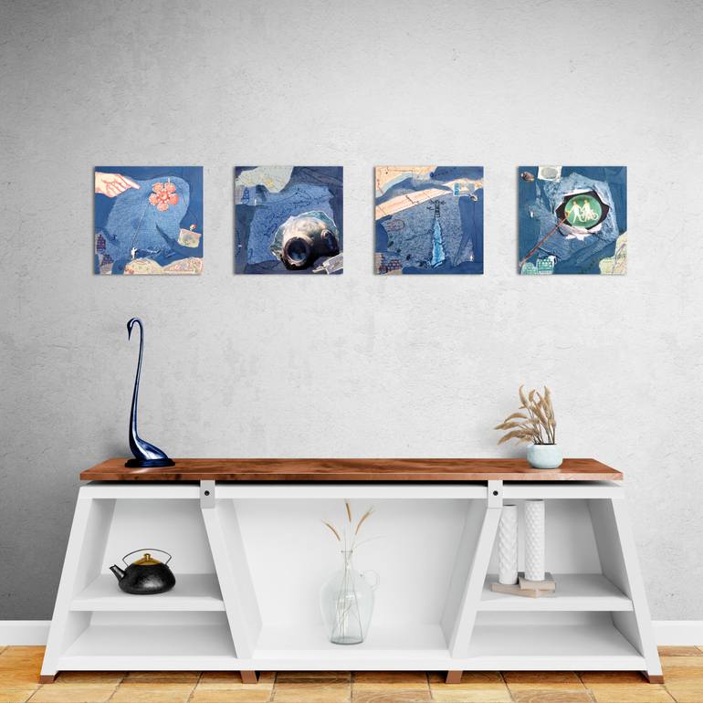 Original Abstract Travel Painting by Karin Schäfer