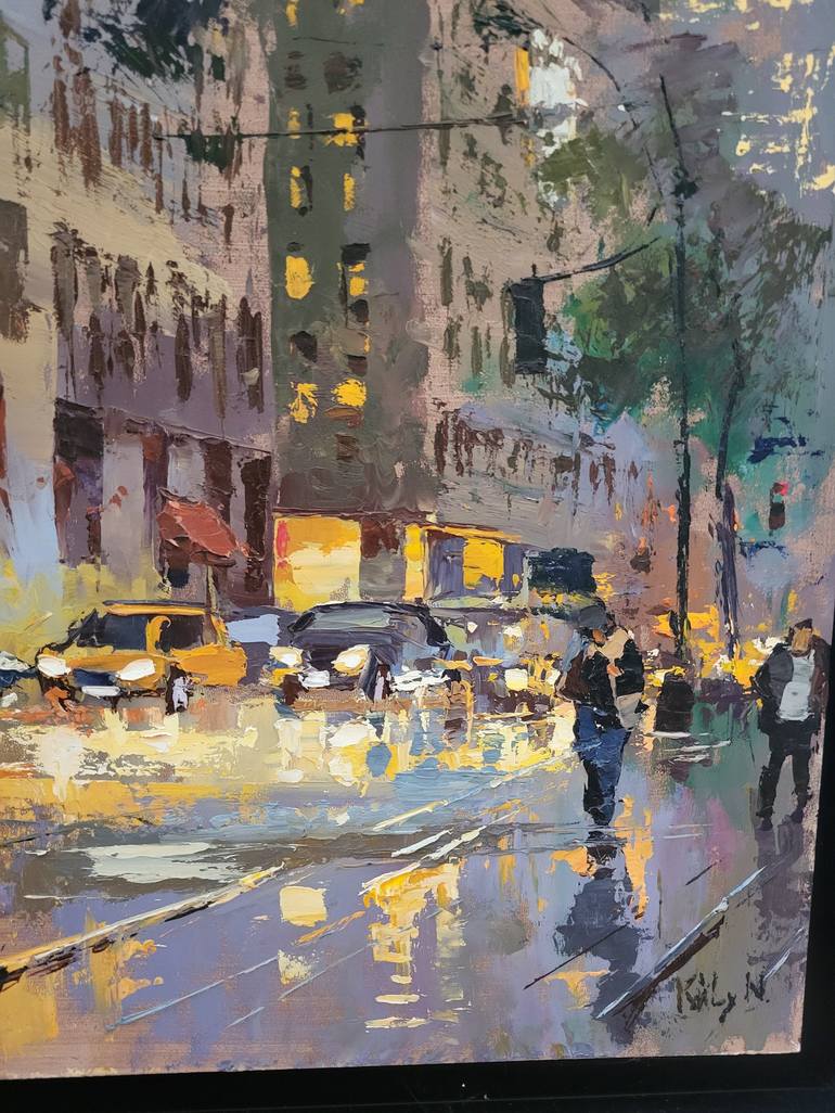 Original Contemporary Cities Painting by Nikoletta Kiraly