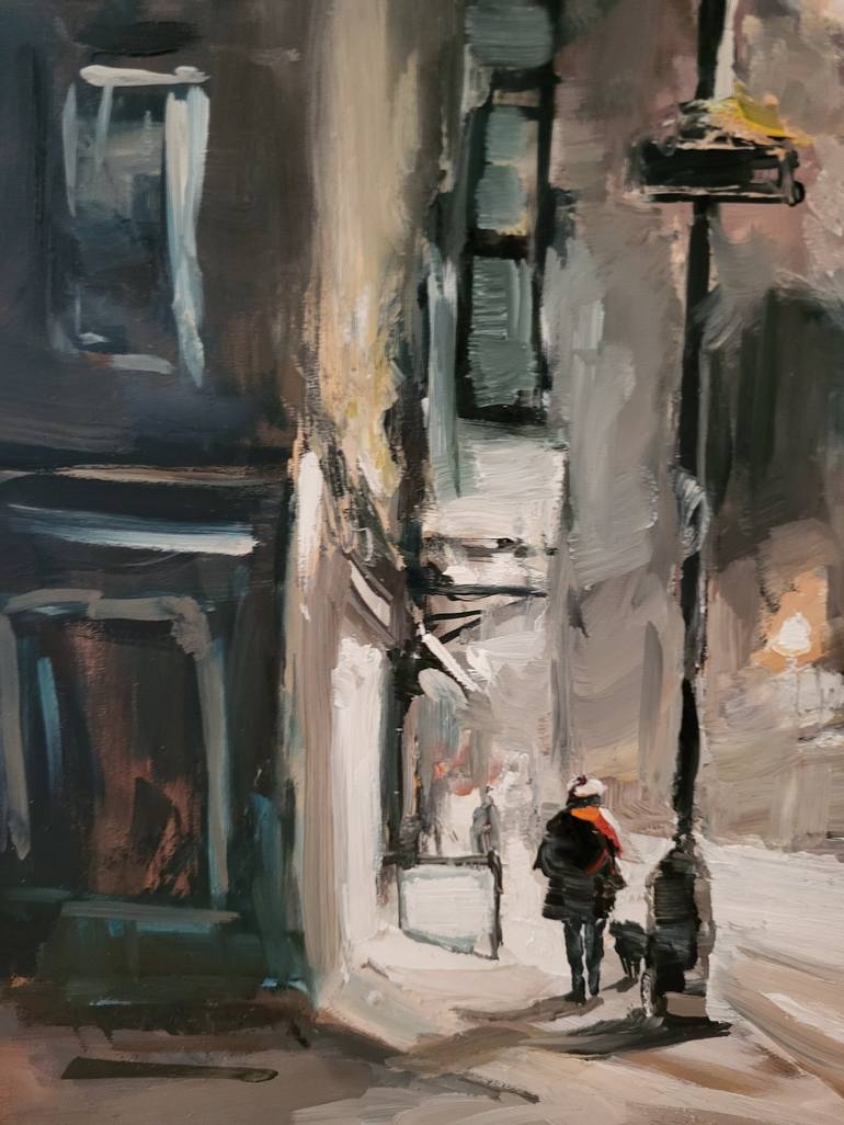 Original Contemporary Cities Painting by Nikoletta Kiraly