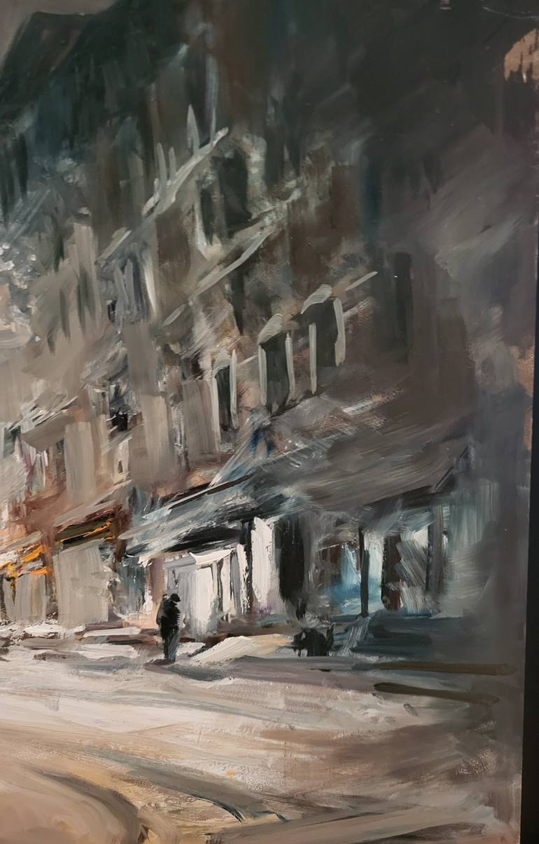Original Contemporary Cities Painting by Nikoletta Kiraly