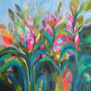 Original Abstract Floral Paintings by Amy Wormald