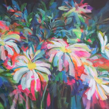 Original Abstract Floral Painting by Amy Wormald