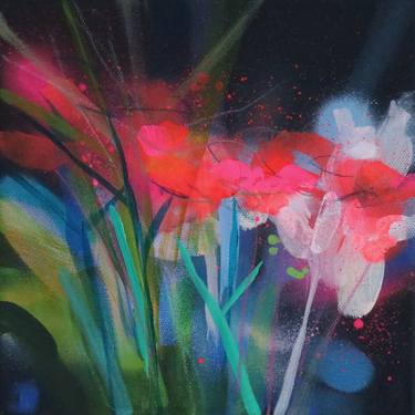 Original Abstract Floral Painting by Amy Wormald