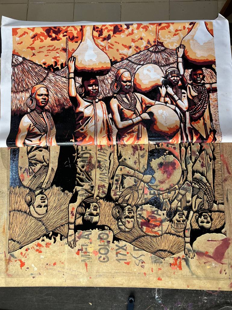 Original Conceptual Culture Printmaking by tosin oyeniyi