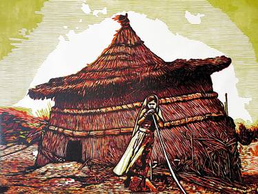 Original Figurative Landscape Printmaking by Tosin Oyeniyi