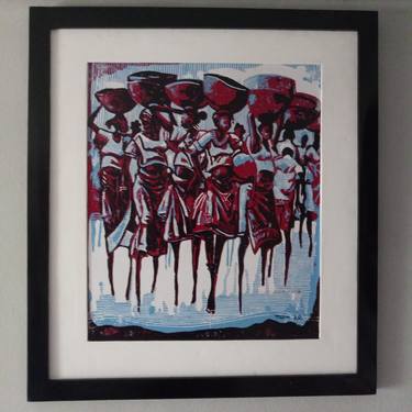 Original Abstract Printmaking by tosin oyeniyi